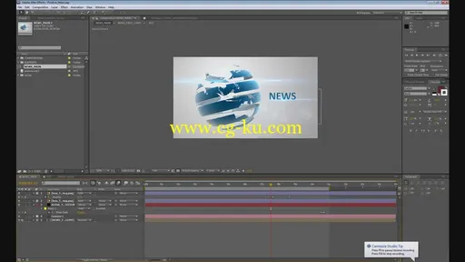 AE CS5版本,全球新闻快讯栏目片头的图片1