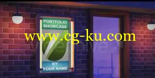 AE CS5版本,三维画廊空间展示效果AE模板的图片1
