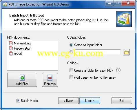 PDF Image Extraction Wizard 6.3的图片1