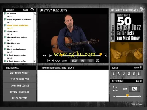 Truefire – Reinier Voet’s 50 Gypsy Jazz Licks You Must Know (2014) 吉普赛爵士乐团吉他课程的图片2