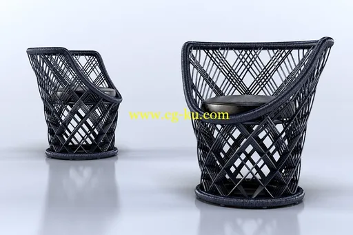 Free 3d models – Armchairs v1的图片1