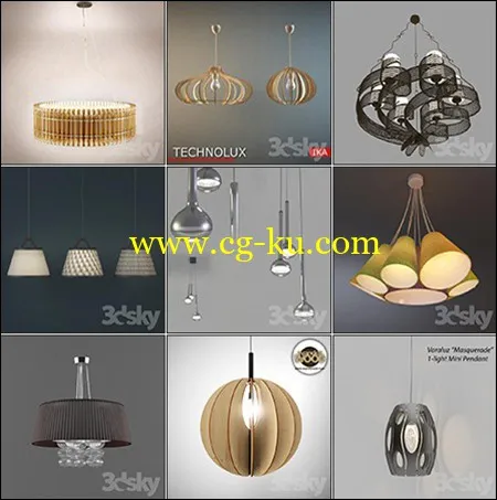 3dsky出品吊灯系列的图片1