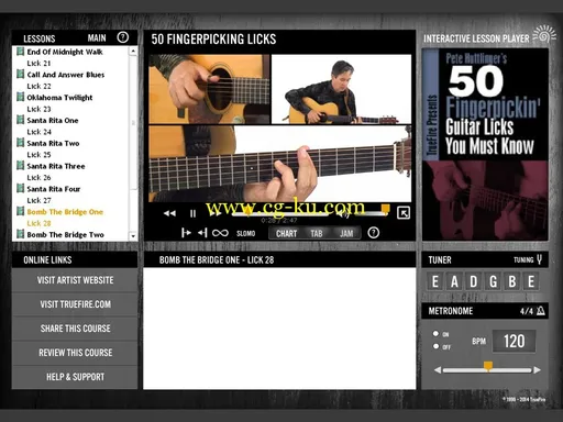 Truefire – Pete Huttlinger’s 50 Fingerpicking Licks You Must Know (2014)的图片3