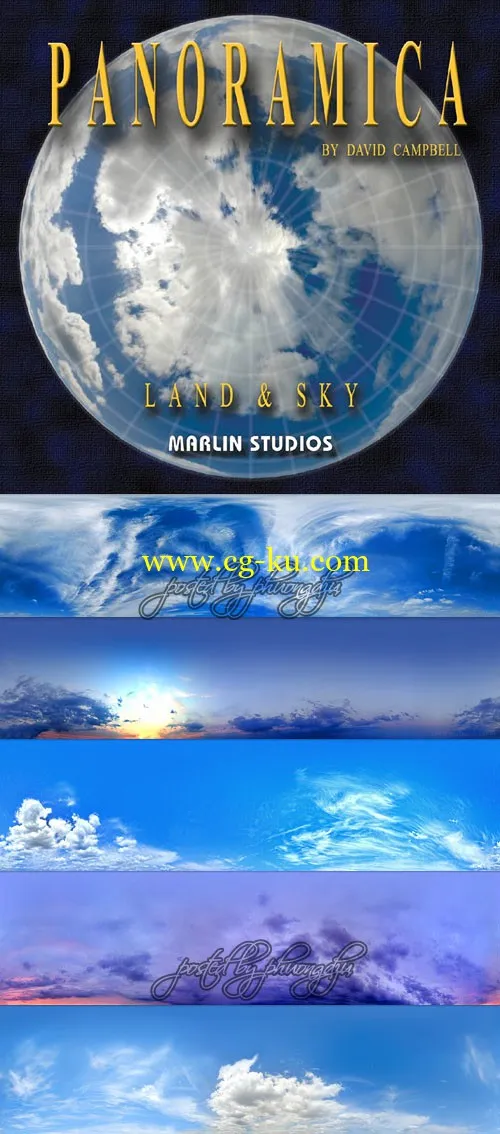 100张天空纹理MarlinStudios Panoramica – Land & Sky Textures的图片1