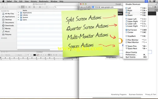 SizeUp 1.6.2 MacOSX 分屏工具的图片1