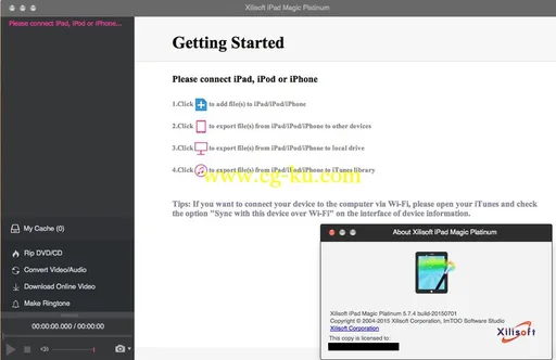 Xilisoft IPad Magic Platinum 5.7.4 Build 20150701 MacOSX的图片2