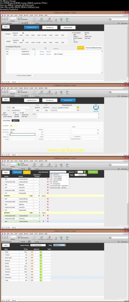 Filemaker Bookings And Reservation System的图片2