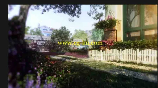 庭院小道3D动画的图片1