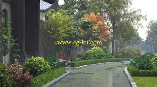 庭院3D动画场景1的图片1