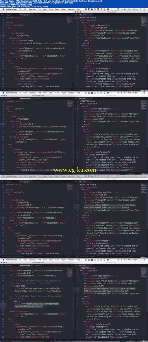 TutsPlus – Top-Speed HTML Development With Jade的图片2