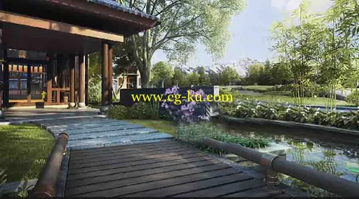 庭院3D动画场景2的图片1