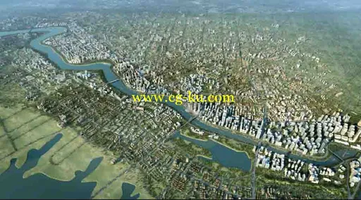 城市规划鸟瞰3D动画文件下载的图片1