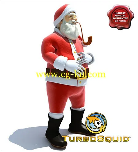TurboSquid圣诞老人人物模型下载的图片1