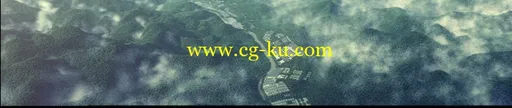 鸟瞰山沟动画场景的图片1
