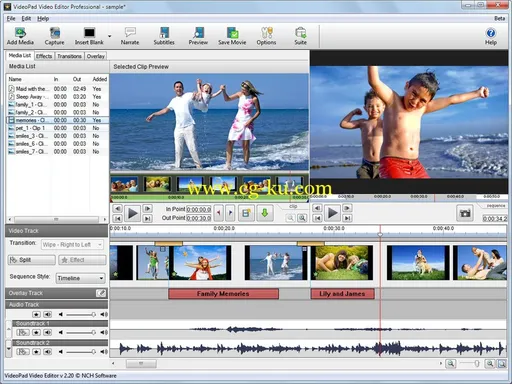 NCH VideoPad Video Editor Pro 3.89的图片1