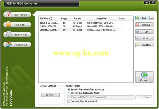 Opoosoft PDF To JPEG Converter 7.1的图片1