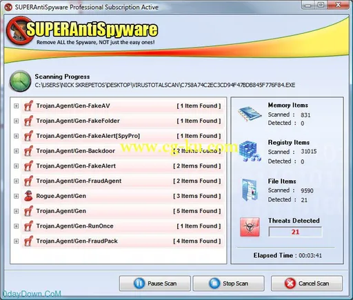 SUPERAntiSpyware Professional 6.0.1220 Multilingual 杀木马利器的图片2