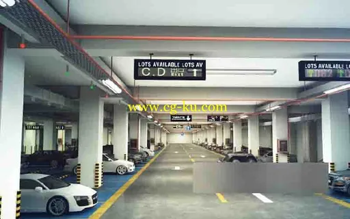 3dsmax地下停车库3D3D动画场景​的图片1