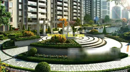 建筑动画中庭景观表现镜头的图片1
