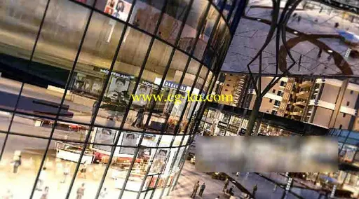 建筑动画商业街夜景表现镜头的图片1