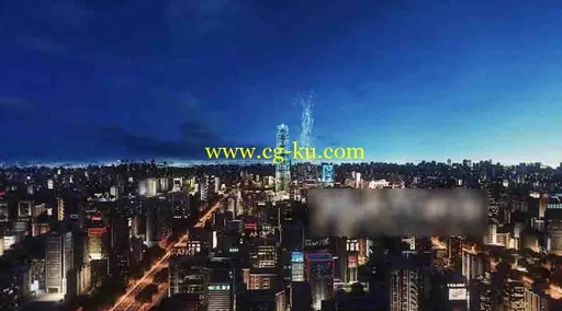 炫彩城市夜景3D动画场景的图片1