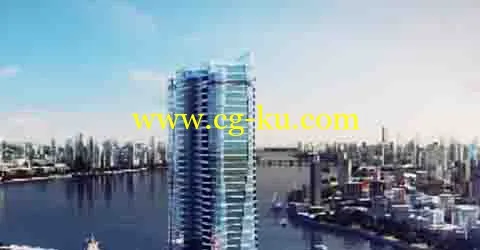 建筑动画日景鸟瞰3D动画场景的图片1