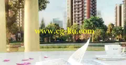 小区休息凉亭动画场景的图片1