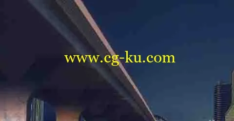 夜景立交桥下街道3D动画的图片1