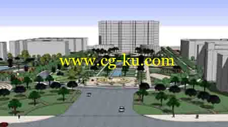 72个广场公园sketchup模型库的图片1