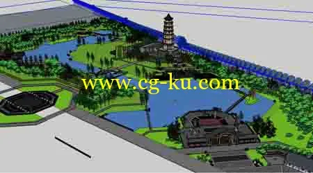 72个广场公园sketchup模型库的图片5