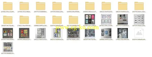 3dsk出品14个墙壁装饰挂画模型的图片1