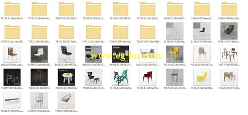 3dsky室内时尚高精度椅子模型的图片1