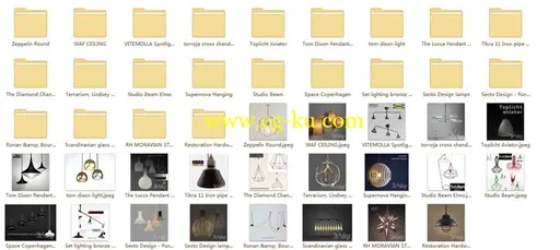 144个高精度室内灯具集合3dsky出品的模型的图片1
