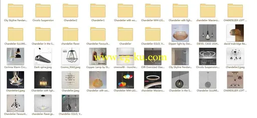 144个高精度室内灯具集合3dsky出品的模型的图片3