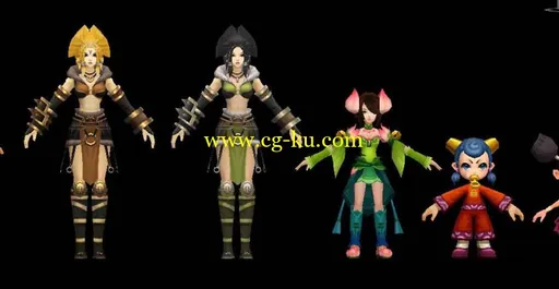 3dsmax人物模型中国风木偶风格模型的图片3