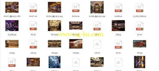 30个3D场景KTV走道、入口、前台的图片1
