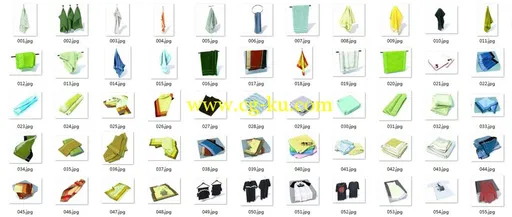 82个高精度毛巾衣服模型的图片1