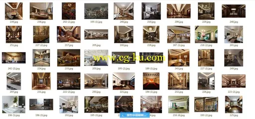500个最新高端室内工装合集 酒店ktv大堂餐厅会所办公室3d模型的图片1