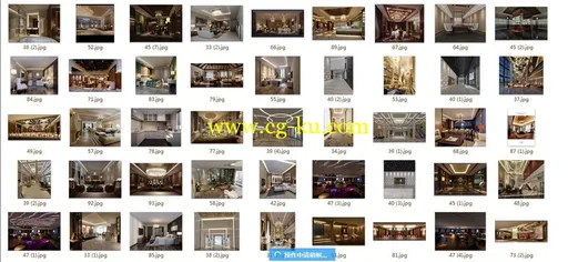 500个最新高端室内工装合集 酒店ktv大堂餐厅会所办公室3d模型的图片2