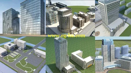 31个完整的生活片区3D建筑模型的图片1