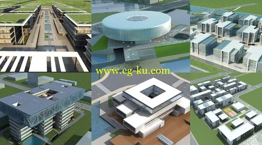 31个完整的生活片区3D建筑模型的图片2