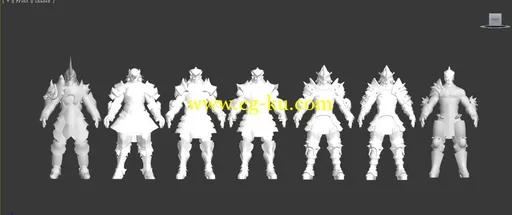 游戏人物怪物套装3D模型下载的图片1