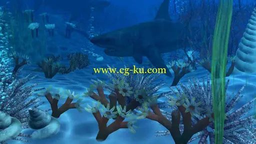 2个Maya卡通海底场景模型的图片1