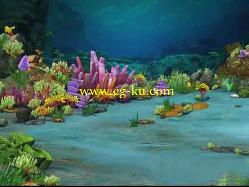 2个Maya卡通海底场景模型的图片2