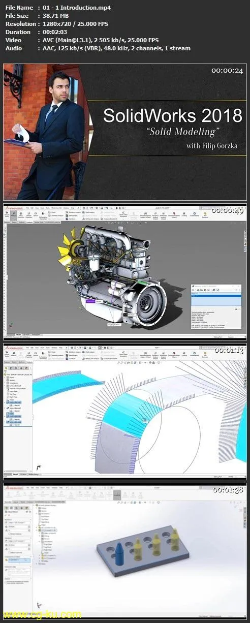 SolidWorks 2018 Solid Modeling的图片1