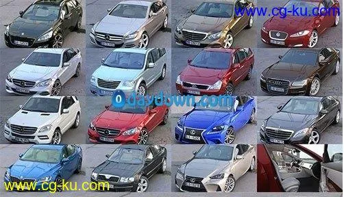 CGTrader – Contemporary cars for Arch viz 3D Model Collection的图片1