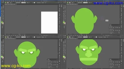 Learn Illustrator CC: Create a Simple Flat Vector Orc的图片2