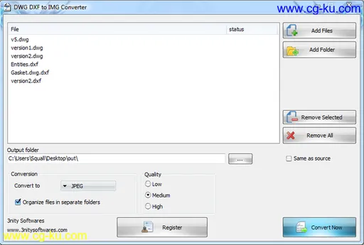 3nity DWG DXF to Images Converter 2.1的图片1
