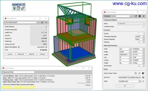 Quantifier Pro 1.0.6 for Sketchup 2019的图片1