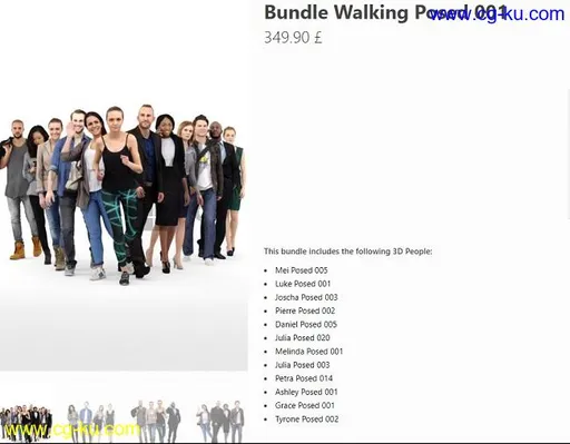 Renderpeople – Bundle Walking Posed 001的图片1